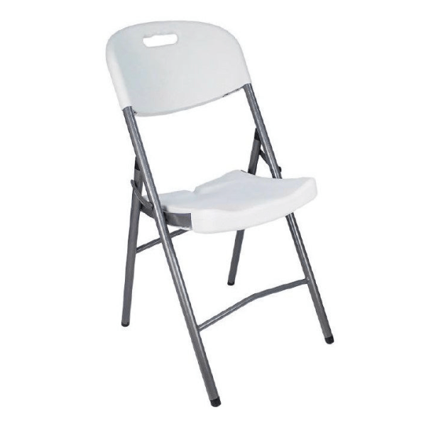 Chaise pliante polypropylène gris clair
