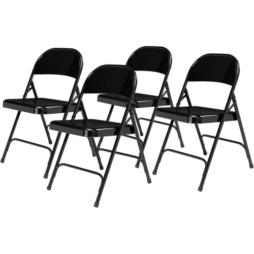 CHAISE-PLIANTE-METALLIQUE-NOIRE
